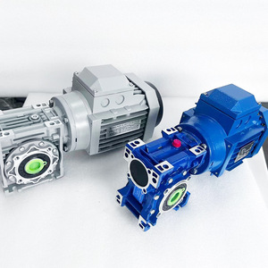 RV Silver Gray Mini <b>Worm</b> <b>Gear</b> Reducer With Motor Aluminum Gearbox For Manufacturing - Product Image 3