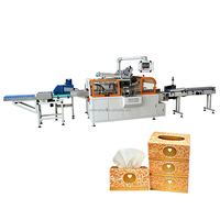 Ligne de production de cartonnage de mouchoirs certifiée CE, machine d'emballage de boîtes de mouchoirs faciaux antirouille