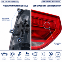 Conjunto de Luz Trasera LED para BMW Serie 1 F52 Sedán, OE 63217395595, Enchufar y Usar, Ajuste Directo, 118i 120i 125i, Aprobado Premium