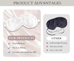 High Quality Comfortable Travel Night <b>Sleep</b> 19Mm 100% Mulberry Silk Sleeping Eye <b>Mask</b> - Product Image 3
