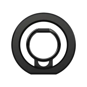 Özel Logo alüminyum alaşım manyetik destek mobil halka tutucu halkalı telefon kılıfı 360 Magsafe için döndürmek