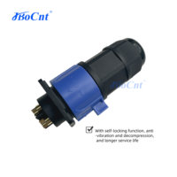 Connecteur hybride M25 Push-Lock 2+4 broches étanche mâle/femelle pour la charge de la batterie de vélo électrique |   Prise de signal en alliage de cuivre et nylon 45A 500V