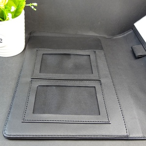 Porte-documents de <span class=keywords><strong>voiture</strong></span> en cuir Pu noir personnalisé Faux cuir <span class=keywords><strong>Organisateur</strong></span> de fichiers de véhicule avec logo deboss - Product Image 5