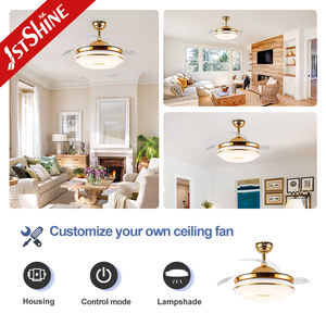 1stshine Led <span class=keywords><strong>Ventilateur</strong></span> de Plafond Design Élégant 42 Pouces 35W Décoration Maison avec Lames Cachées <span class=keywords><strong>Ventilateur</strong></span> de Plafond Lumière - Product Image 4