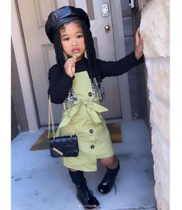RTS Hot Sale Spring Children's Wear American Style Girls Cotton Dress Sets Belt Children's Skirt Princess Skirt for Kids <b>Clothes</b> - Product Image 1