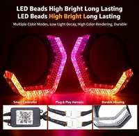 Couverture décorative de phare 5D avec commande Bluetooth via application, lentille de guidage lumineux colorée pour voitures BMW