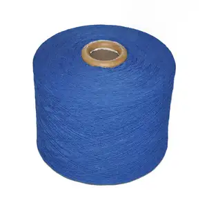 Proveedores profesionales de hilo al por mayor Rawwhite o colores hilo de algodón reciclado de baja torsión para tejer guantes