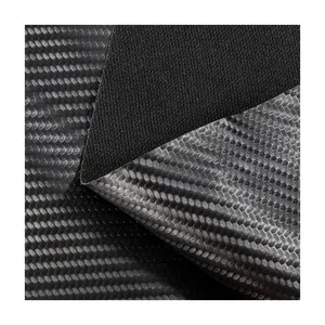 Wholesale Price Carbon Fiber Semi PU Leather For Car Interior, Water Resistant Synthetic Leather For Steering Wheel