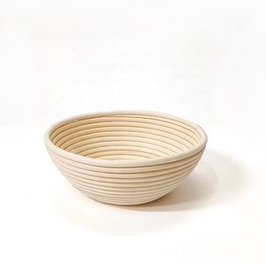 Cesto per lievitazione pane in rattan fatto a mano, rotondo, naturale, con fodera in cotone e lino, all'ingrosso - Utensili per panificazione e pasticceria - Product Image 4