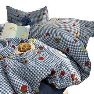 Puff Yarn Print Soft Mite-Proof Moisture-Wicking Breathable Lightweight Polyester Cartoon Pattern 4-Piece <b>Single</b> <b>Bedding</b> <b>Set</b> - Product Image 5