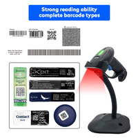 Lector de Códigos de Barras Bluetooth BT JR-659DB con Sensor Automático y Manos Libres, Escáner 1D 2D QR Pdf417 para MAC OS, Windows, IOS y Android