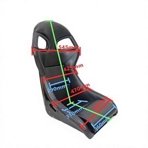Sedile da Corsa JBR1029 in Pelle Scamosciata Nera, Sedile <span class=keywords><strong>a</strong></span> Guscio in Fibra di Vetro Universale per <span class=keywords><strong>Auto</strong></span> Modificate con Supporto per Logo Personalizzato - Product Image 3