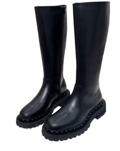 Botas Vaqueras de Invierno de Lujo para Mujer, Elegantes Botas Altas hasta la Rodilla con Tacón Cuadrado, Nueva Moda Valentinoing - Product Image 1