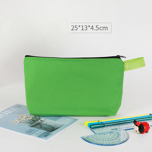 Borsa da viaggio in tela per cosmetici <span class=keywords><strong>o</strong></span> pochette per trucchi da ragazza, borsa cosmetica in tela tinta unita, borsa cosmetica in cotone bianco, disponibile ora - Product Image 6