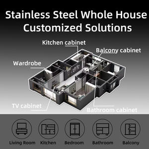 Meuble de cave moderne personnalisé Armoire à <span class=keywords><strong>vin</strong></span> en acier inoxydable 304 de haute qualité Home <span class=keywords><strong>bar</strong></span> avec stockage Armoire à liqueur - Product Image 3
