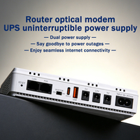 QIXIN Mini UPS DC Fase Tunggal Portabel 20000mAh 5V-24V untuk Router WiFi Kamera CCTV