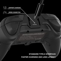 Manette de jeu NSwitch OLED Pro 2.4G/ sans fil avec boutons programmables, réglage des vibrations, compatible PS pour jeux iOS/Android