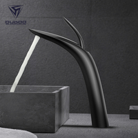 Robinet de lavabo en laiton gris anthracite de haute qualité, monotrou, eau chaude et froide, pour salle de bain