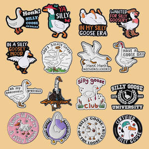 เข็มกลัดโลหะเคลือบอ่อนรูปห่านน่ารัก ของขวัญสุดน่ารัก - Product Image 6