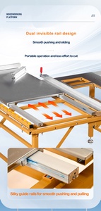 Table de coupe pour le travail du bois, machine à scier portable, table de scie coulissante pliable à vendre, mini scie à bois multifonctionnelle - Product Image 6