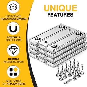 Strong <strong>Pulling</strong> Force Magnetic rare Earth Neodymium <strong>Block</strong> Countersink Holes Pot Magnets - Product Image 3