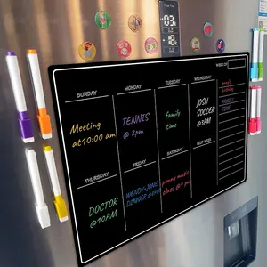 16 "X12" 주간 플래너 애완 동물 자기 달력 분필 보드 냉장고 자석 보상 차트