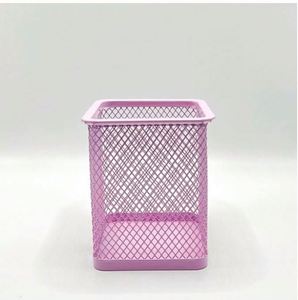 <b>Office</b> Desktop Wire Metal Mesh Black square Cup Bin Desk Pen Pencil Holder Organizer <b>Office</b> Desk Pencil Holder - Product Image 4