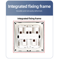 Interruptores de Pared, Precio de Fábrica al por Mayor, Multifunción, Enchufe de Pared Eléctrico Británico de 3 y 5 Pines, USB Tipo-C, Negro Mate, PC