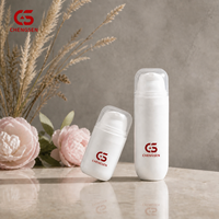 Flacon pompe airless 50ml 100ml pour lotion, format voyage portable, contenant ovale pour soins de la peau mère et bébé