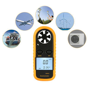 Ölçülebilir rüzgar soğuk hava akımı hızı ve sıcaklık Mini dijital LCD rüzgar hızı ölçer dijital anemometre test cihazı - Product Image 6