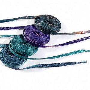 Lacets de chaussures personnalisés à logo imprimé plat, lacets de baskets personnalisables, vente chaude - Product Image 1