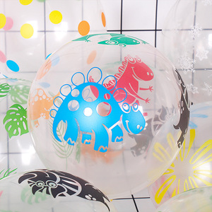 12 pouces 2.8 grammes ballon en Latex Transparent ballon Transparent avec étoiles feuilles de palmier pour anniversaire Jungle Tropical fête décor - Product Image 2