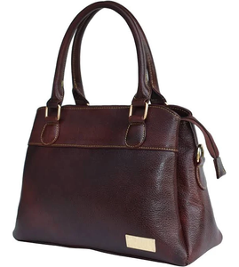 Sac à main pour femme de qualité supérieure en cuir véritable à 100 % avec détails de couture renforcés et compartiments de rangement spacieux - Product Image 3