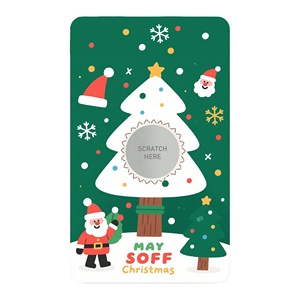 Feliz Navidad Scratch Off Cards DIY Gift Voucher Win Scratch Off Tickets, Lottery Raffle Tickets Tarjetas de fiesta divertidas - Product Image 3