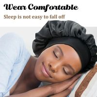 Meilleure vente 4 pièces/ensemble Bonnets pour cheveux en satin avec large bande extensible Bonnets pour soins capillaires pour femmes