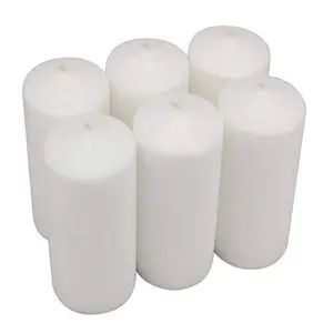 Pengli grande pilastro bianco inodore candele pilastro pilastro candela alla rinfusa 6x2 bianco pilastro candele