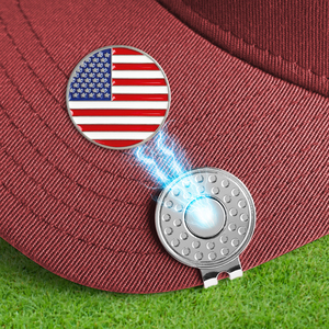 Accessoires de golf OEM ODM : Marqueur de balle de golf magnétique et clip de chapeau en métal émaillé « Kiss My Putt », en stock, expédition immédiate depuis notre usine avec 20 ans d'expérience. - Product Image 4
