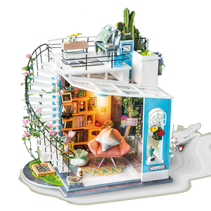 Robotime Rolife Contact Obtén Descuento DG12 <span class=keywords><strong>Dora</strong></span>'s Loft Kit de Modelo Rompecabezas de Madera 3D <span class=keywords><strong>Casa</strong></span> Miniatura DIY - Product Image 2