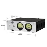 Amplifier Pemutar Rekaman Vinil Analog Garis MIK, VU Meter Ganda MM Meja Putar Amplifier