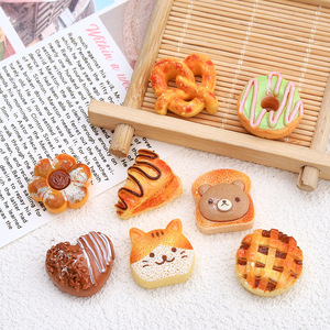 Accessoires en résine 3D Manna Small, forme de <span class=keywords><strong>pain</strong></span> de dessin animé, pour colle à crème, accessoires pour épingles à cheveux, décoratifs - Product Image 1