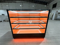 Vitrine de présentation de verre sur mesure pour produits fumeurs, comptoir verrouillable sur mesure pour magasin de vape, armoire de présentation pour tabac