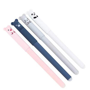 Fournitures de bureau scolaire Papeterie Cadeau Personnalisé Cap Off Kawaii Cochon Ours Chat <span class=keywords><strong>Souris</strong></span> Stylo Gel Effaçable - Product Image 3