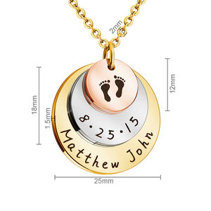 Collar con Nombre Personalizado, Resistente al Deslustre, Impermeable, Acero Inoxidable 316, Chapado en Oro de 14k y 18k, Collar para Bebé - Product Image 6