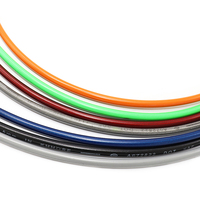 Tuyau d'huile automobile en acier inoxydable 304 recouvert de PU transparent rouge An 6 Id 21/64, ligne de tuyau PTFE