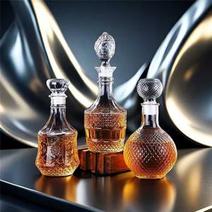 ウイスキーボトル750ml 1000mlメーカーカスタマイズ高品質ウイスキーガラス透明カスタムワインボトル750mlウイスキーデカント - Product Image 2