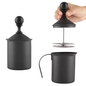 Barista Factory Direct, LOGO personnalisé, acier inoxydable 304, pompe <span class=keywords><strong>manuelle</strong></span> classique, mousseur à <span class=keywords><strong>lait</strong></span> pour café, crème à café, fabricant de mousse - Product Image 1