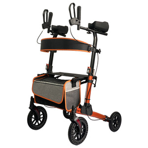 Déambulateur à roulettes portable réglable à quatre roues pour personnes âgées, léger, pour l'aide à la mobilité et les courses - Product Image 3