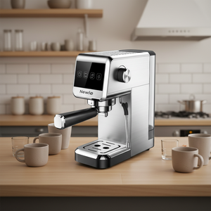 เครื่องชงกาแฟเอสเพรสโซ่กึ่งอัตโนมัติ Newle 19 บา<span class=keywords><strong>ร์</strong></span> พร้อมฟังก์ชั่นทำคาปูชิโน่/ลาเต้ หัวตีฟอง<span class=keywords><strong>น</strong></span>มแบบสตีม ควบคุมแบบดิจิตอล ดีไซ<span class=keywords><strong>น</strong></span>์ขัดเงา - Product Image 3