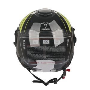 Casques <span class=keywords><strong>Jet</strong></span> Homologués ECE Yoai 3/4 Open Face, Double Visière pour Moto, <span class=keywords><strong>Scooter</strong></span> Électrique, Hiver, Hommes - Product Image 3
