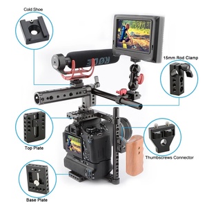 Camvate phổ máy ảnh lồng Rig nhôm hợp kim gỗ xử lý Grip Top Handgrip Giày núi cho Canon cho <span class=keywords><strong>Nikon</strong></span> cho Sony màn hình - Product Image 3